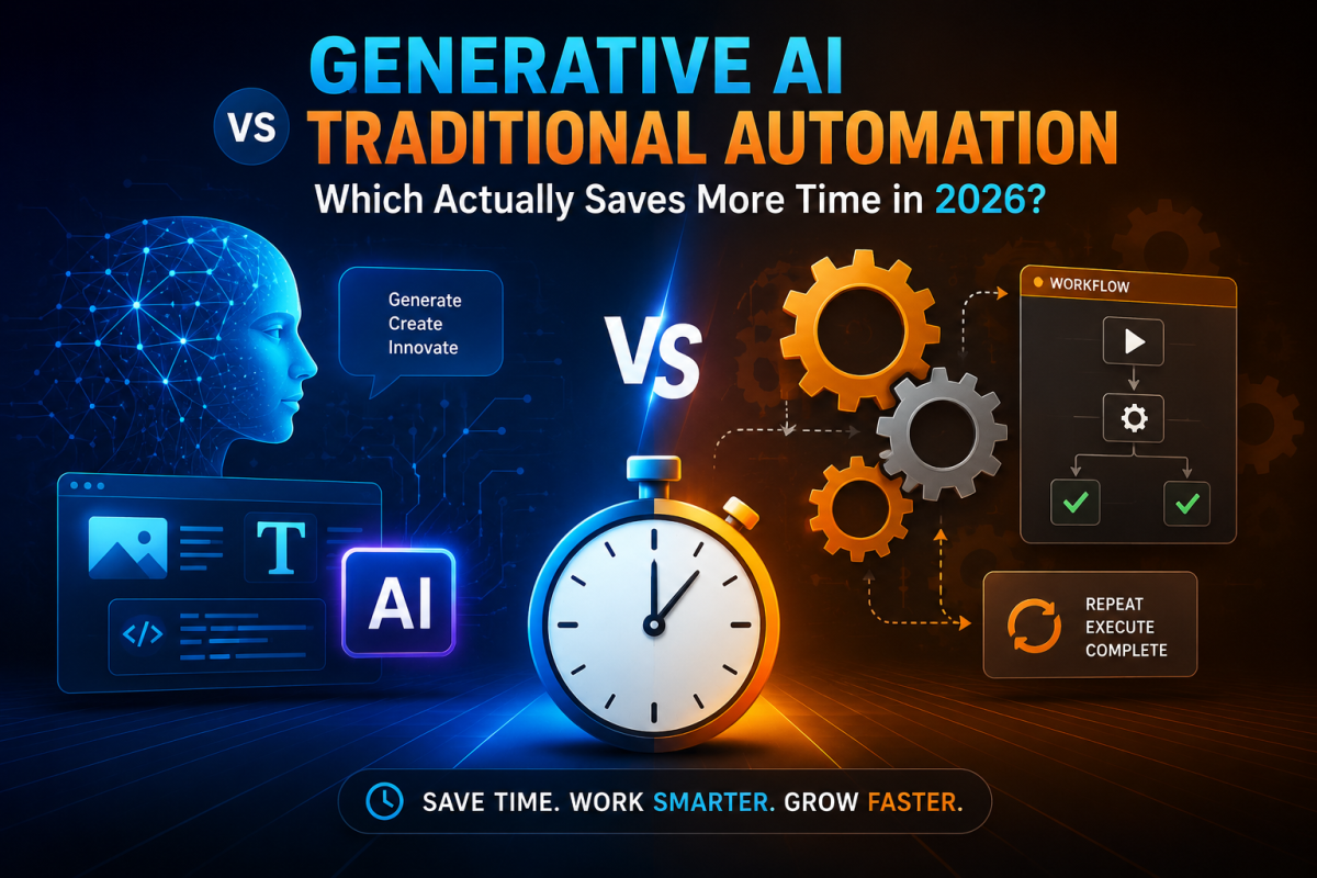 Generative AI vs Traditional Automation: Which Actually Saves More Time in 2026?
