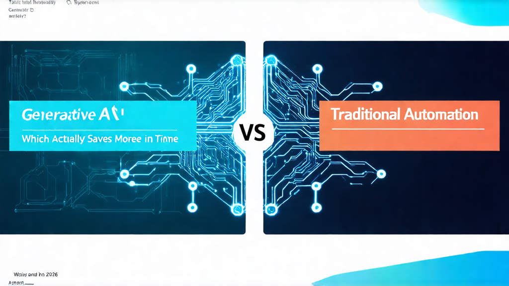 Generative AI vs Traditional Automation: Which Actually Saves More Time in 2026?